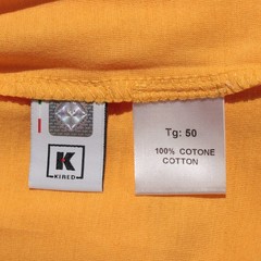 Kired NWT Short Sleeve T-Shirt Size 50 (US M) in Solid Yellow 100% Cotton