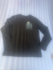 Men’s Long Sleeve Graphic Crewneck T-Shirt – Goodfellow & Co Sz M