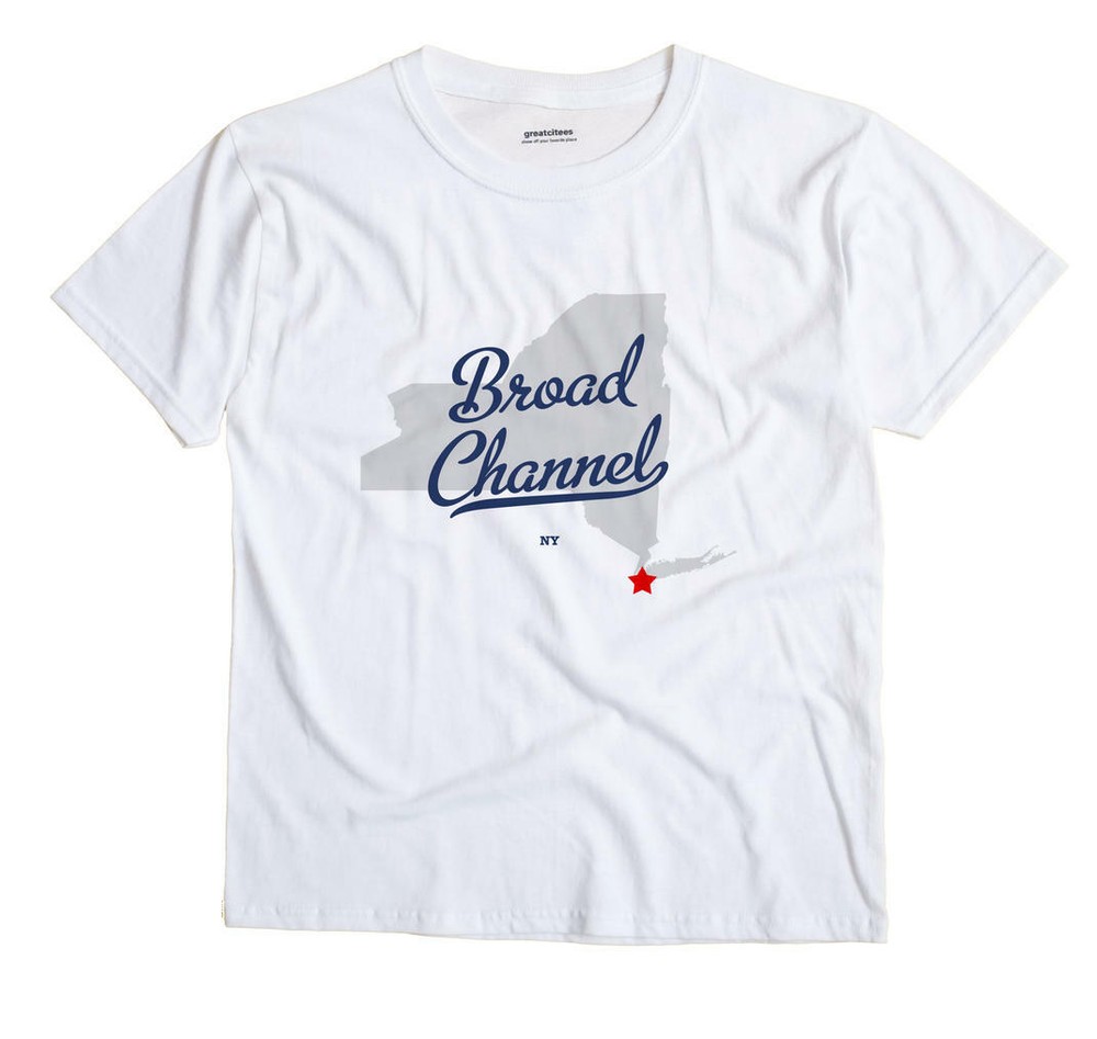 Broad Channel New York NY T-Shirt Queens MAP