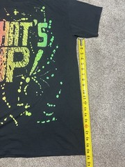 Vtg 80s 1989 What’s Up T-Shirt Black Made In USA Variety Tag Neon Large Men’s