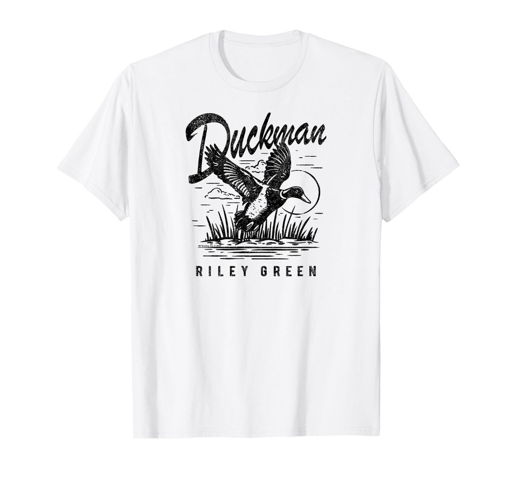 Riley Green – Country Music Singer Duckman T-Shirt White Color BL1220