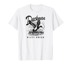 Riley Green – Country Music Singer Duckman T-Shirt White Color BL1220