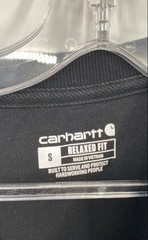 Carhartt Mens Black Workwear Long Sleeve Relaxed Fit Henley Neck T-Shirt Size S