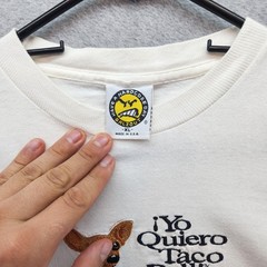 Vintage Taco Bell Shirt Mens XL White Yo Quiero Chihuahua Dog Promo 90s RARE