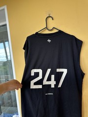represent running vest team Black 247 hyrox gym top t-shirt tank Size L