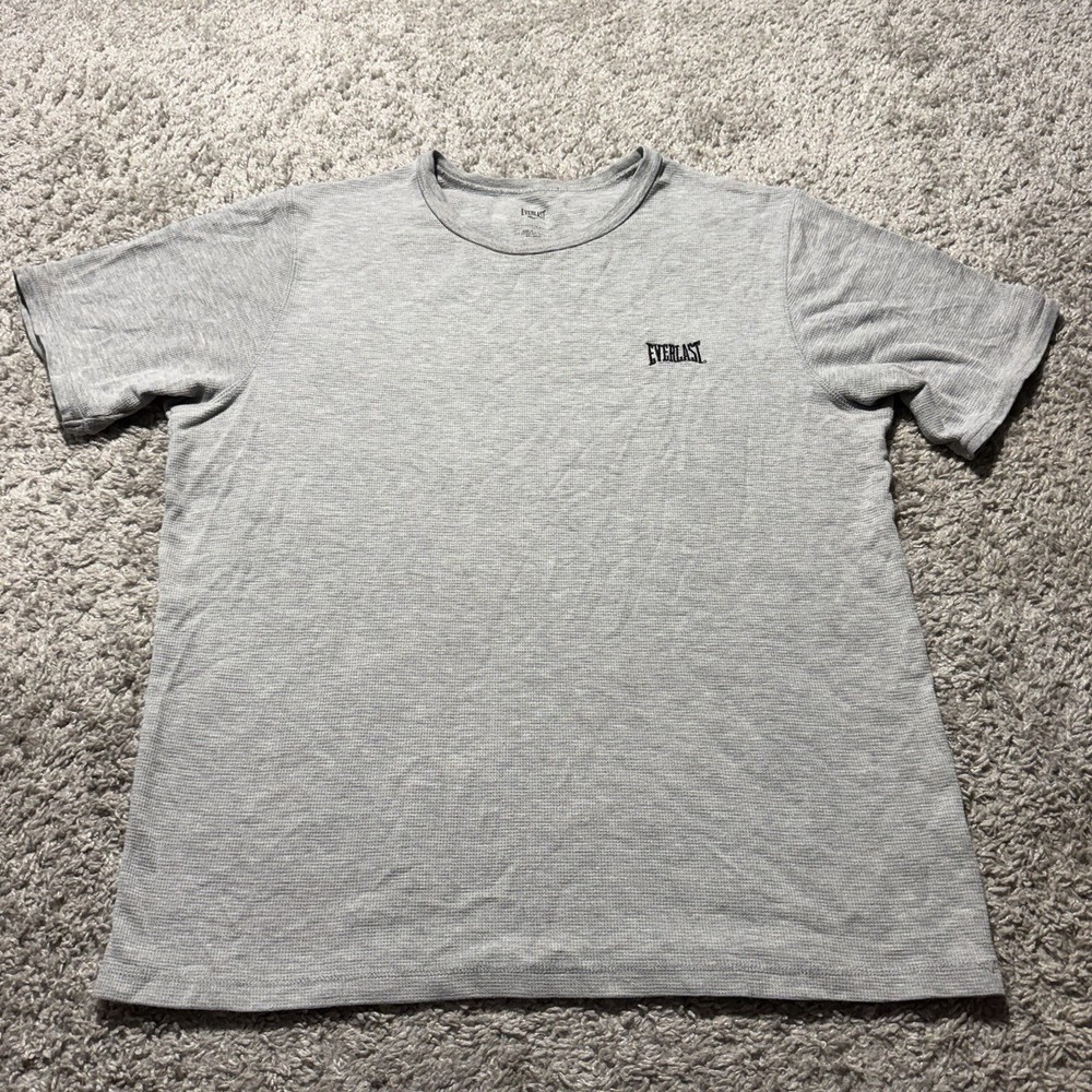 Vintage Y2k Everlast Waffle Knit Thermal Short Sleeve Gym T Shirt XL
