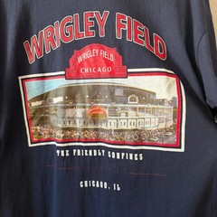 ANVIL Mens Wrigley Field T-Shirt Vintage Style Sportswear Americana Size Large