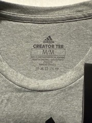 Adidas Creator Tee Men’s Medium BEACH ELITE Volleyball Short Sleeve Gray T-shirt