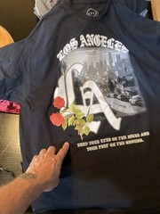 CVLA Los Angeles Rose Black Shirt 2xl Irregular
