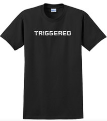 Triggered T-Shirt Short Sleeve Graphic Tee Unisex Apparel Text logo design
