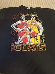 The GOATS Michael Jordan Kobe Bryant Lakers Bulls Mens PRO T Shirt Size 3XL