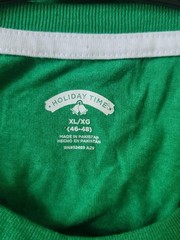 Holiday Time Gingerbread Man “Oh Snap!” Adult XL (46-48) Green T-Shirt Christmas