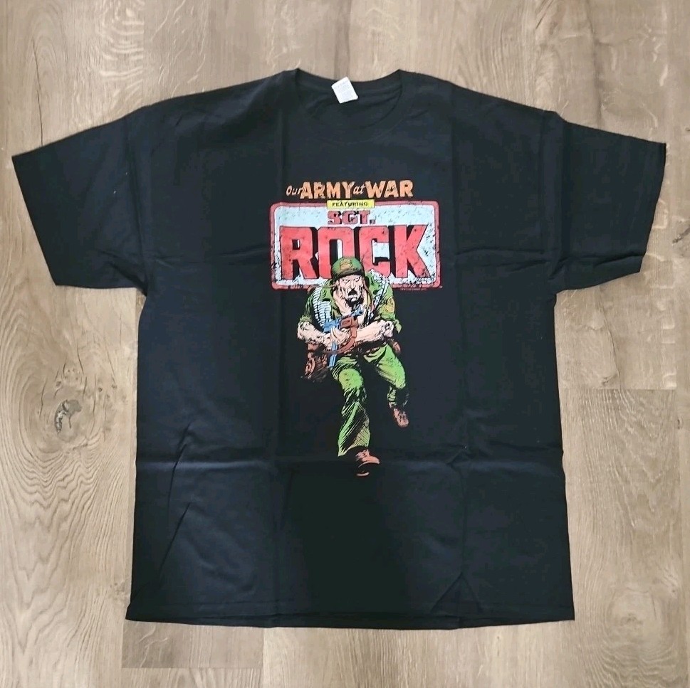 Sgt Rock Our Army at War Men’s T-Shirt Comic Book Tee Shirt XL NWOT