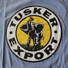 Tusker Export Brewed To Go With The Good Times T-Shirt, Blue, Size XL