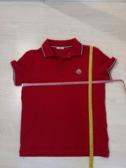 Moncler Polo Shirt Red Men’s XS (Tagged S) Maglia Manica Corta Logo Slim Fit