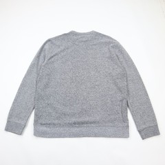 Members Mark Waffle Knit Crewneck Pullover Shirt Mens Large Gray Heritage Cotton