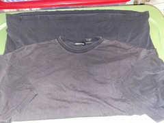 Liz Claiborne Mens 2x 50-52 Black Tee Crew Neck Heavyweight. EUC