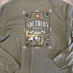 NWOT Men’s Southern Shirt Brand Olive Green Long Sleeve Shirt