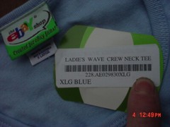 New Ebay Logo Ladies Wave Crew Neck Tee Shirt Size XLarge