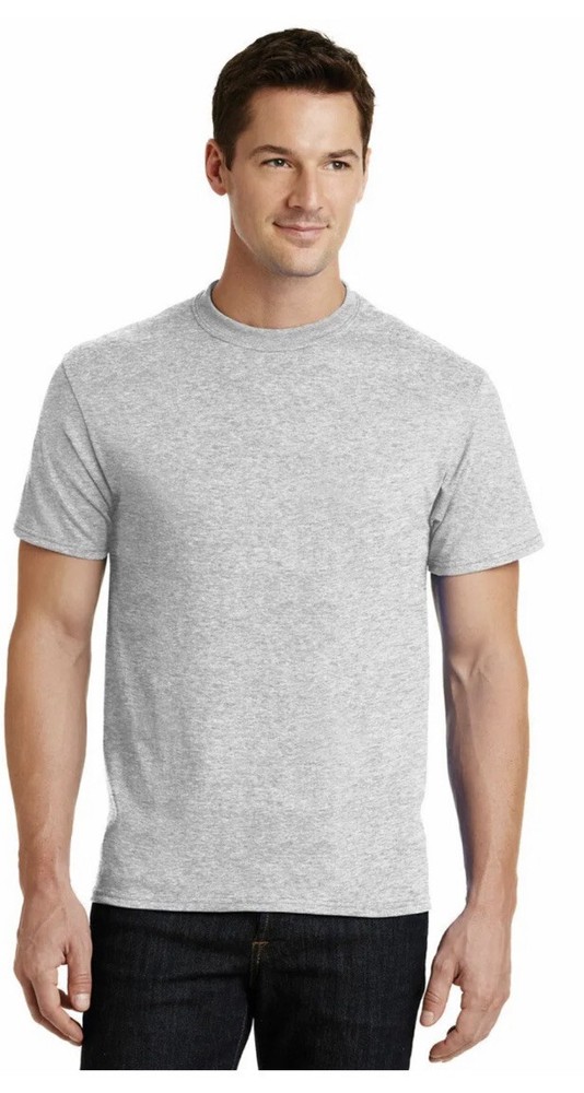 Port & Company PC55 Men’s Core Blend 50/50 T-Shirt Short Sleeve Blank 4XL Grey