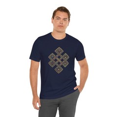 Tibetan Endless Knot T-Shirt | Buddhist Eternal Luck Symbol Unisex Tee Shirt