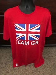 Team GB Mens Short Sleeve Straight Hem Red Graphic Tee T Shirt Size XXLarge