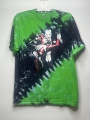 Joker Harley Quinn x Color Bars Tie Dye Men’s Batman Black Green Tee L