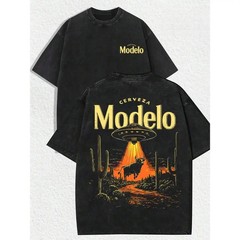Retro Desert UFO Bull Graphic Tee Alien Abduction Cactus T-Shirt Unisex