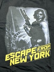 2 XXL Cotton T-Shirt Escape from New York Plisskin Black & White Retro Design