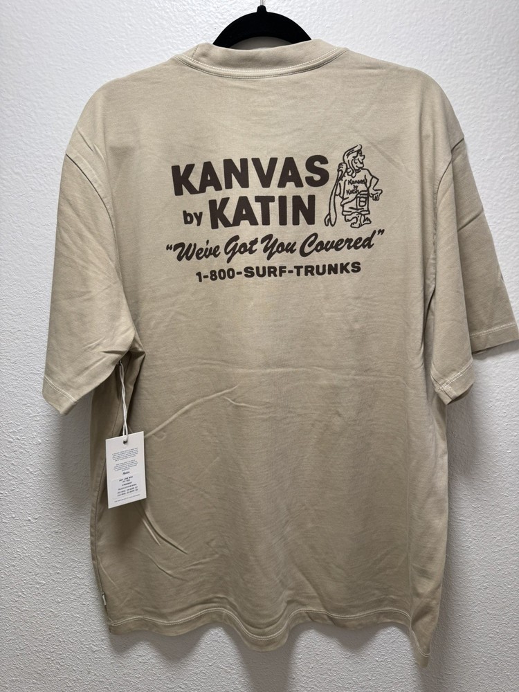 Kanvas By Katin large Men T-shirt Logo 100% Organic Cotton Color Pelican