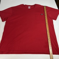 Dickies Work Shirt Men’s 2XLT Red Pocket Tee Mechanic