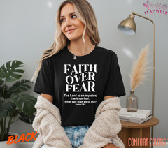 Unisex Faith Over Fear Christian T-Shirt, Men T shirt,Women T shirt Gift Religio