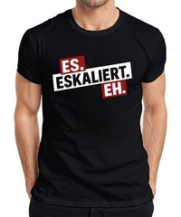 It escalates eh saying party carnival JGA funny beer after work men’s T-shirt