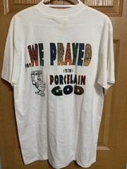 Vtg Party Porcelain God T-shirt NOS SS Mens L Colorful Joe Blow T’s Drinking