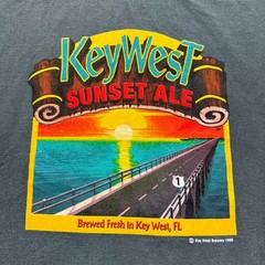 Vintage 1998 Key West Florida Sunset Ale Craft Beer Tourist Souvenir Shirt Large