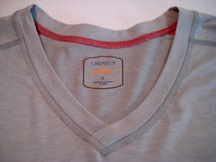 EUC- CREMIEUX CLUB 38 PERFORMANCE V-Neck Multi-Blended Taupe T-Shirt Size Large