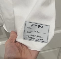 Bottega Desires White Shirt ‘F Em If They Can’t Take A Joke’ M NWOT $300!