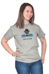 Life is Crap Cruise Vacation Funny Sarcasm Womens or Mens Crewneck T Shirt Tee