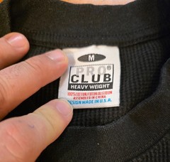 Pro Club Heavyweight Thermal Size Medium Black Men’s