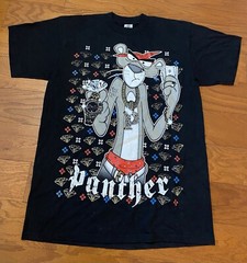 Vintage Pink Panther Gangster Gangsta Embellished Bling Baggy Rap T-Shirt XLT