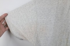 Vtg 90s Hanes Heavyweight Mens Large Distressed Blank T-Shirt Heather Gray USA