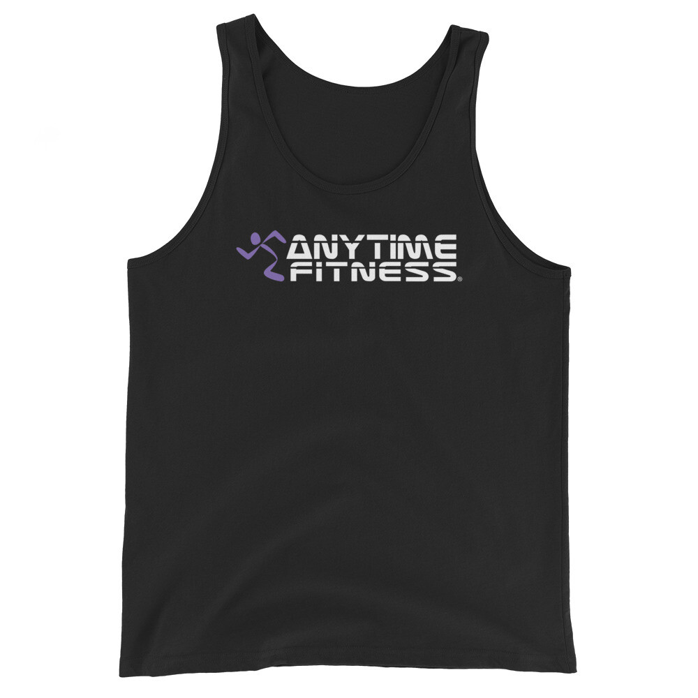 Mens ANYTIME FITNESS Black Workout Shirt Tank Top