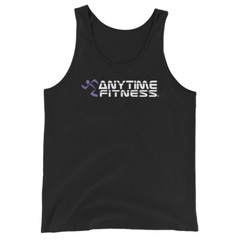 Mens ANYTIME FITNESS Black Workout Shirt Tank Top