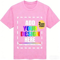 Personalized Custom T-Shirt Double Sided Print Your Design Text Logo Photo Gift