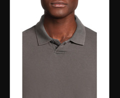 Men’s No Boundaries Oversize French Terry Polo Shirt XLARGE Charcoal Sky NEW