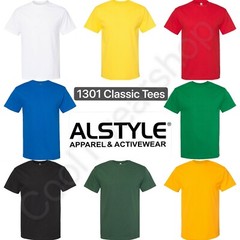 AAA ALSTYLE Men’s Plain Crewneck Classic Short Sleeves T-shirt 1301
