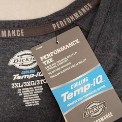 DICKIES Cooling Shirt Mens 3XL XXXL Blue Work Outdoor Long Sleeve Pocket Tee NWT