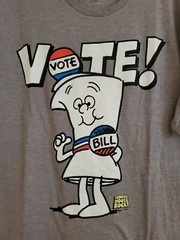 New SCHOOLHOUSE ROCK VOTE WITH BILL Mens Medium Election Day Voter Tee
