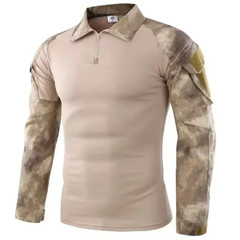 Tactical Combat Shirt Men Army Military Camo Long Sleeve Airsoft Hunting
