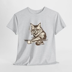 Lustige Katze Billard T-Shirt, Pool Katze Shirt, Billiard Cat Tee, Geschenk für